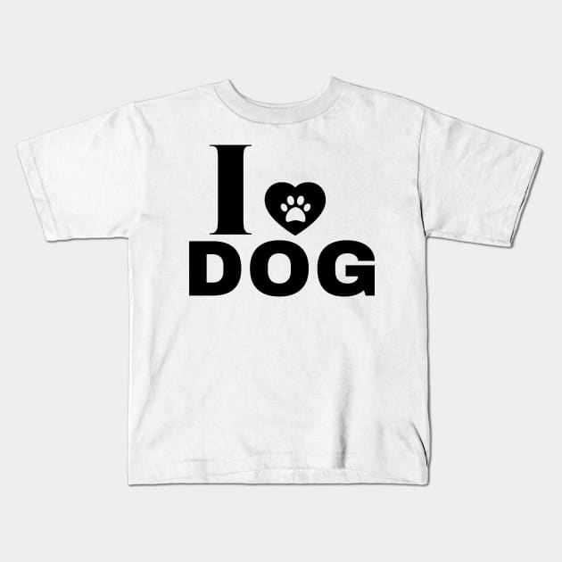 I love Dog Kids T-Shirt by Azamerch